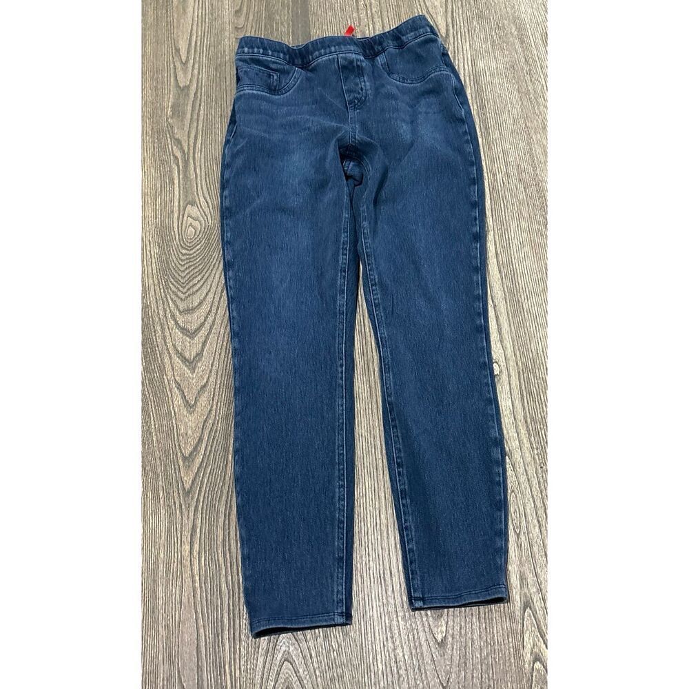 Spanx Womens Jean-ish Ankle Leggings Denim Jeggings Twilight Rinse Blue Size M